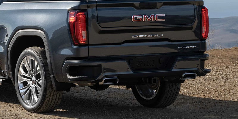 GMC Denali logo on trucks bed door